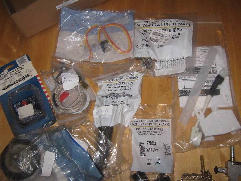 lot 3024 image: resale appliance parts lot timer, burner and more