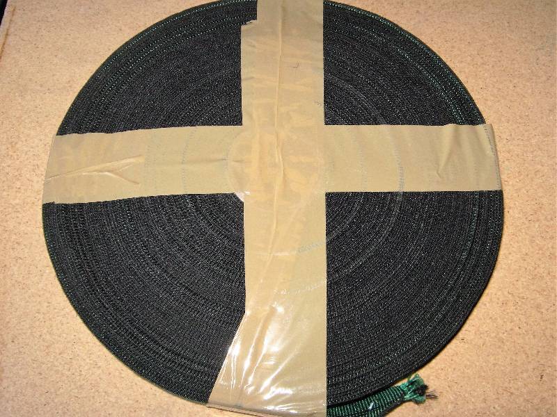 lot 3070 image: Large Roll 100 yards Matrex Black and Green Webbing
