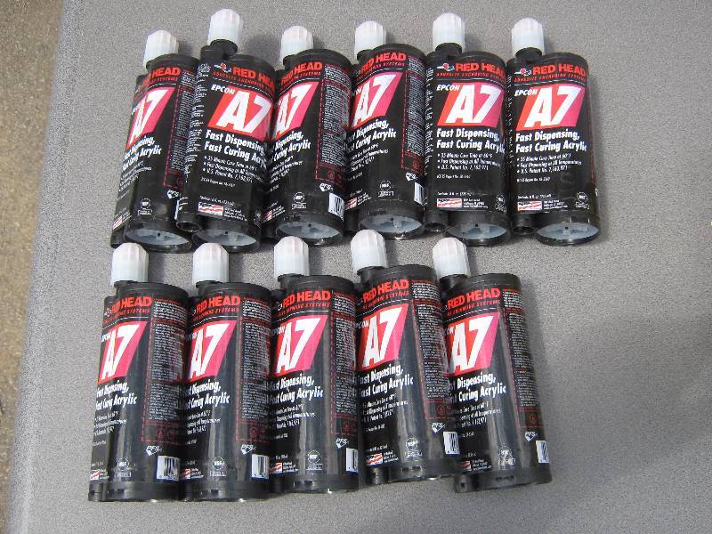 lot 3112 image: 10 ct. lot Red Head Fast Drying, Fast Curing Acrylic for Red Head Dispensers