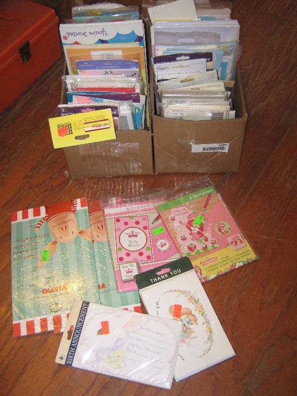 lot 3165 image: Large lot of assorted party invitations, birthday cards, blank cards and thank you cards