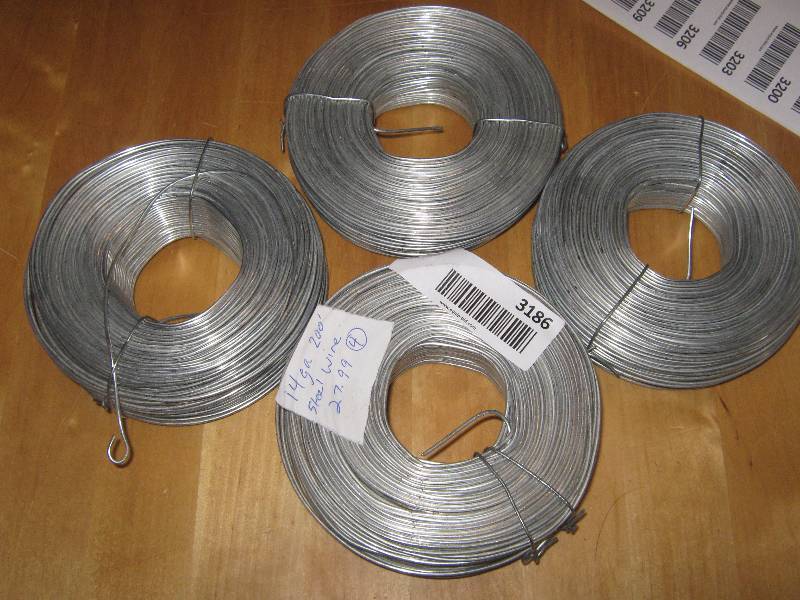 lot 3186 image: (4) 200 rolls 14ga steel wire