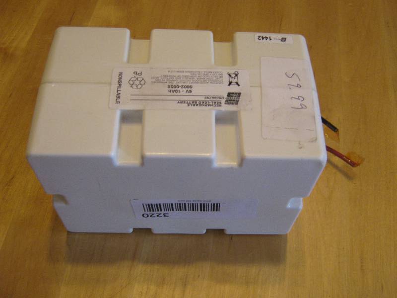 lot 3220 image: rechargeable specialty battery 6v-10ah 0802-0008