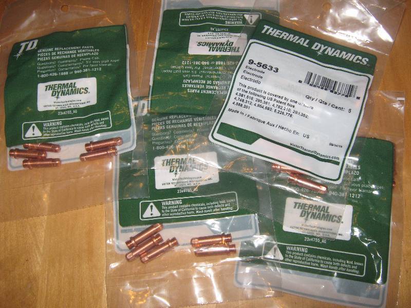 lot 3227 image: 5 bags of 5 each thermal dynamics electrode 9-5633