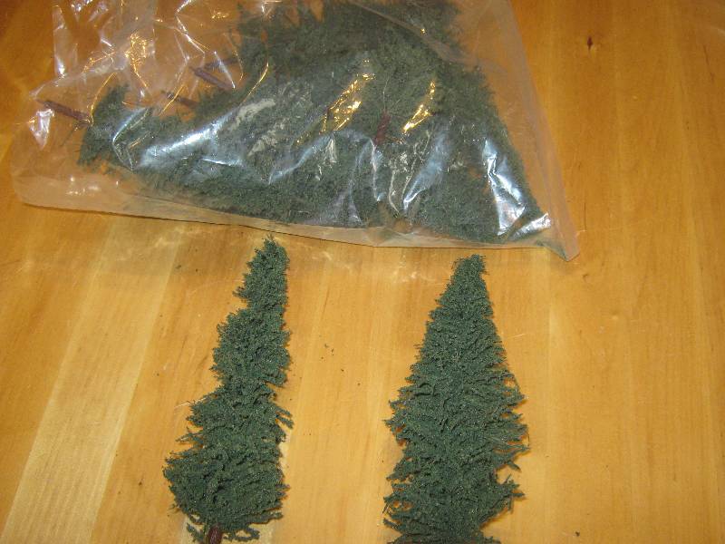 lot 3228 image: 10 count lot fake spruce trees 7 tall for model railroading