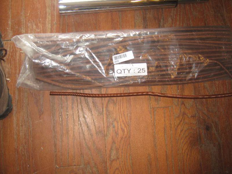 lot 3237 image: 25 count lot copper ribbed bendable wire protect-ant  tubing  25 x 516 id
