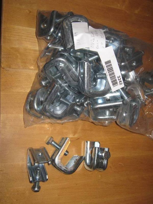 lot 3242 image: 35 count lot iron beam clamps 38-16