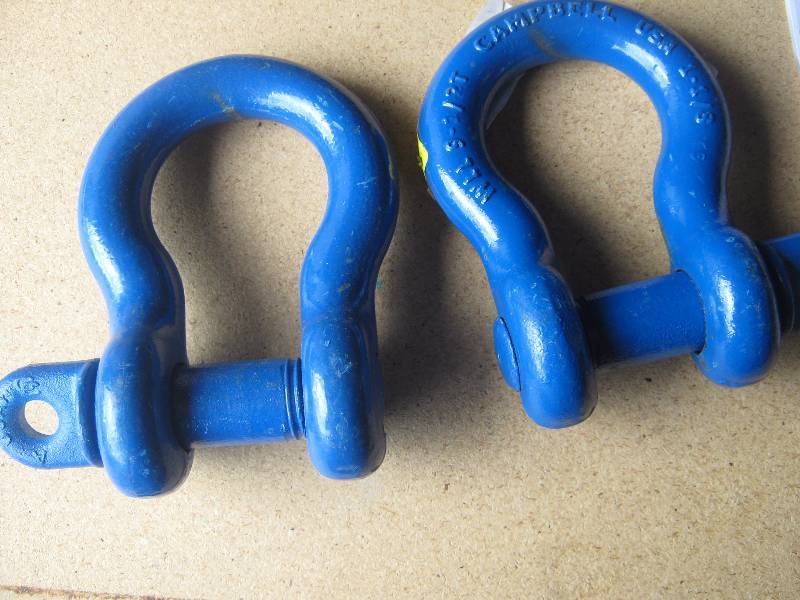 lot 3286 image: 2 count lot 1-18 campbell anchor shackles handle up to 9-12 ton working load