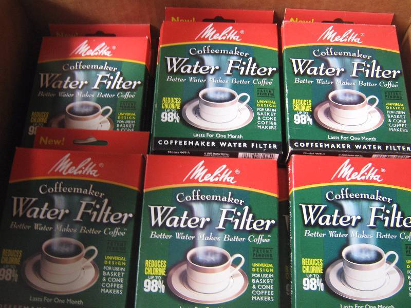lot 3290 image: 41 boxes melitta coffee maker water filter for use in cone baskets