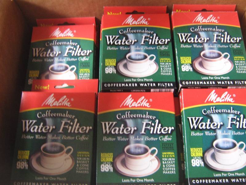 lot 3291 image: 41 boxes melitta coffee maker water filter for use in cone baskets