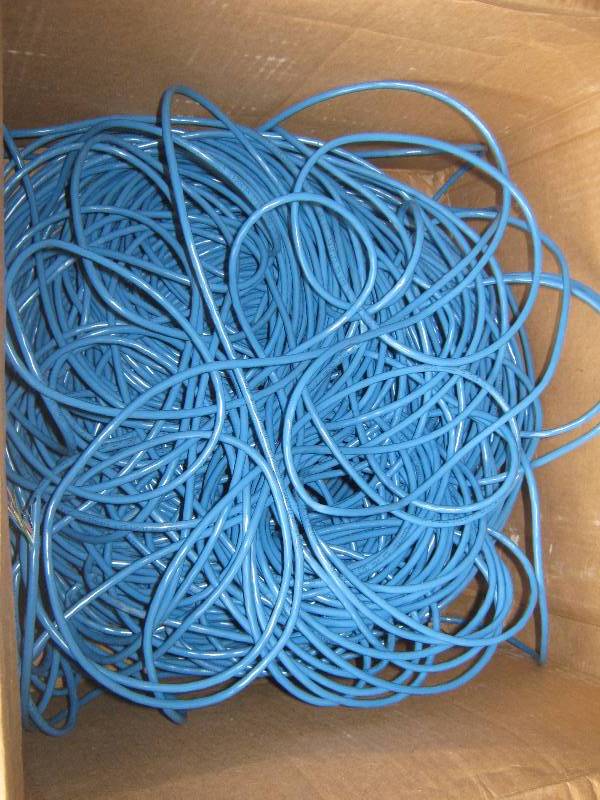 lot 3297 image: 1000 foot tudox enhanced network blue se cable e138034 24awg
