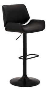 lot 6240 image: Glitzhome Mid-century Modern Height-adjustable Swivel Bar Stool- Retail$289.99