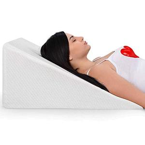 lot 6242 image: Bed Wedge Pillow With Memory Foam Top Removable, Washable Cover 27x10.5
