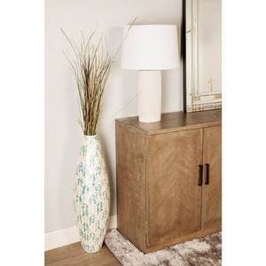 lot 6257 image: Modern 34 x 11 Inch Shell Inlaid Vase- Retail$88.49