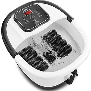 lot 6273 image: Foot Spa Bath Massager with Heat Bubbles, 8 Removable Massage Rollers, Time &amp Temperature Control
