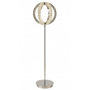 lot 6172 image: Chrome Metal LED Floor Lamp With Clear Crystals- Retail$533.99