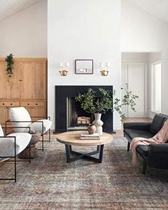 lot 6174 image: Chris Loves Julia x Loloi Jules LagoonBrick Oriental Area Rug 5-0 x 7-6