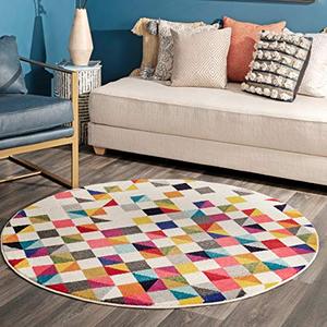 lot 6192 image: nuLOOM Triangle Geometric Round Rug, 5 Round, Multi