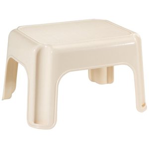 lot 6195 image: Rubbermaid 15.5 X 12.5 X 9.25 Bisque Step Stool