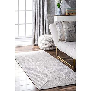 lot 6197 image: nuLOOM Wynn Braided IndoorOutdoor Runner Rug, 2 6 x 6, Ivory