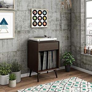 lot 6210 image: Novogratz Brittany, Walnut Turntable stand