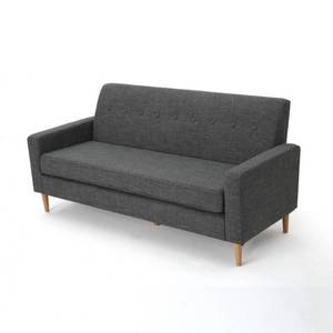 lot 6222 image: Sawyer Mid-century Modern 3-seater Fabric Sofa By Christopher Knight Home- Retail$477.49