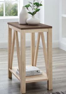 lot 6238 image: The Gray Barn Paradise Hill A-Frame Side Table- Retail$118.49