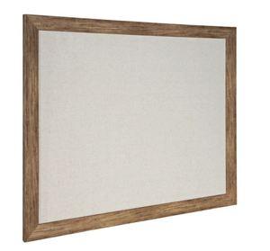 lot 6298 image: 45inx25in Linen Pin Board with Wood Frame