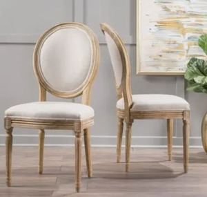 lot 6191 image: Phinnaeus French Country Fabric Dining Chairs (Set of 2) By Christopher Knight Home- Retail$542.99