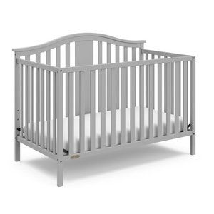 lot 5983 image: Graco Solano 4 in 1 Convertible Crib Pebble Gray