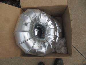 lot 4104 image: 6 Galvanized 90 Degree Adjustable Elbow, 8 ct.