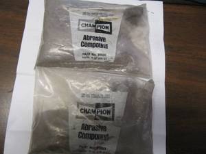 lot 4097 image: LOT OF 2 ABRASIVE COMPOUND PN 91893 (2) 15 OZ BAGS WITH NOZZLES For Cleaning Spark Plugs