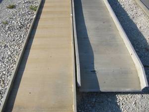 lot 4020 image: Lot of 2  (1)  15 9 x  26 &  (1) 13.5 x 26 Aluminum Truck & Trailer Cargo Loading Ramps