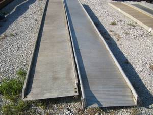 lot 4021 image: Lot of (2) 16 x 26 Aluminum Truck & Trailer Cargo Loading Ramps