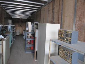 lot 4039 image: Complete Trailer full of Parts BINS, And Cabinets -- Trailer Load Of Cabinets, Parts Bins