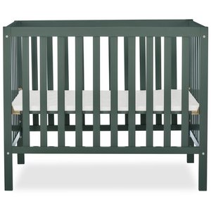 lot 25388 image: Dream On Me Edgewood 4-in-1 Convertible Mini Crib, Olive