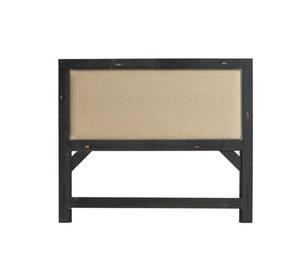 lot 47305 image: Willow Distressed Black Queen Upholstered Headboard