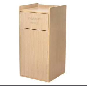 lot 47343 image: 40 Gal. Oak Wood Commercial Tray Top Waste Enclosure Trash Can Receptacle