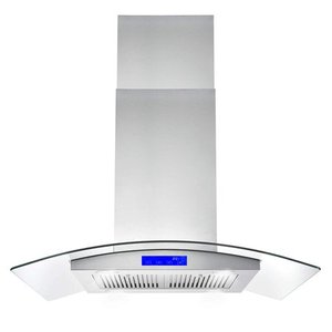 lot 47354 image: Cosmo COS-668ICS900 36 Inch Island Range Hood w Touch Controls - Stainless Steel