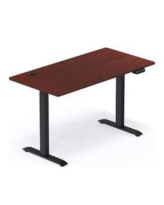 lot 47389 image: Shw 55-inch Large Electric Height Adjustable Computer Desk 55 X 28 Inches Cherry