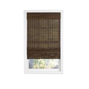 lot 23697 image: Radiance Cordless Cocoa Havana Flatweave Bamboo Roman Shade