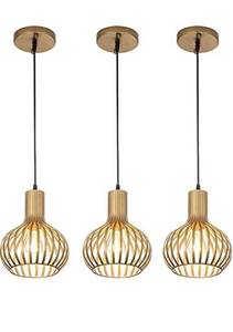 lot 25415 image: Popilion Gorgeous Brass Metal Ceiling Pendant Light,3 Adjustable Pendant Light Fixture with Brass and Smooth Surface
