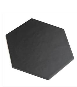 lot 47025 image: SomerTile 7x8-inch Hextile Matte Nero Porcelain Floor and Wall Tile - Case of 25
