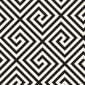 lot 47079 image: Geometrical Black and White Removbale Wallpaper - 10ft H x 24inch W