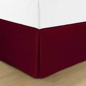lot 47121 image: Home Basic Easy Fit Microfiber Pleated 14 Drop Queen Bedskirt Bedding