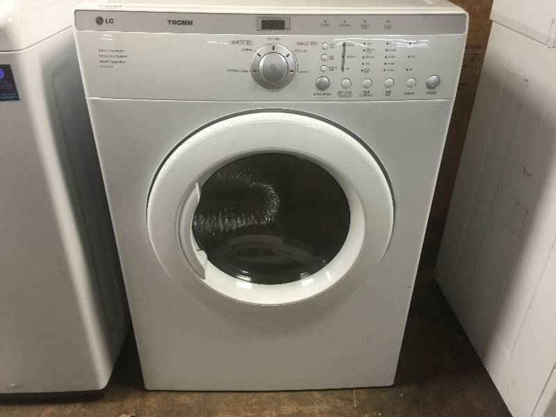 lot 7103 image: LG DLE2514W  27 Inch Electric Dryer with 7.0 Cu. Ft. Capacity & 5 Drying Programs White