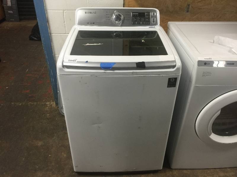 lot 7118 image: Samsung - 4.5 Cu. Ft. 9-Cycle High-Efficiency Top-Loading Washer - White
