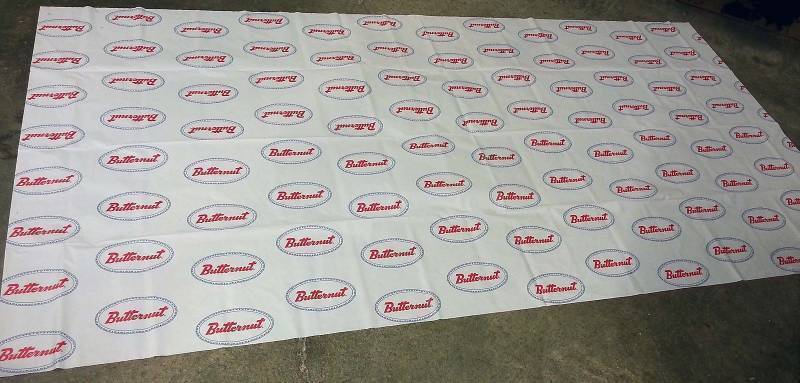 lot 9014 image: Case of 24 Butternut Bread picnic table or kitchen display spread cloth covers
