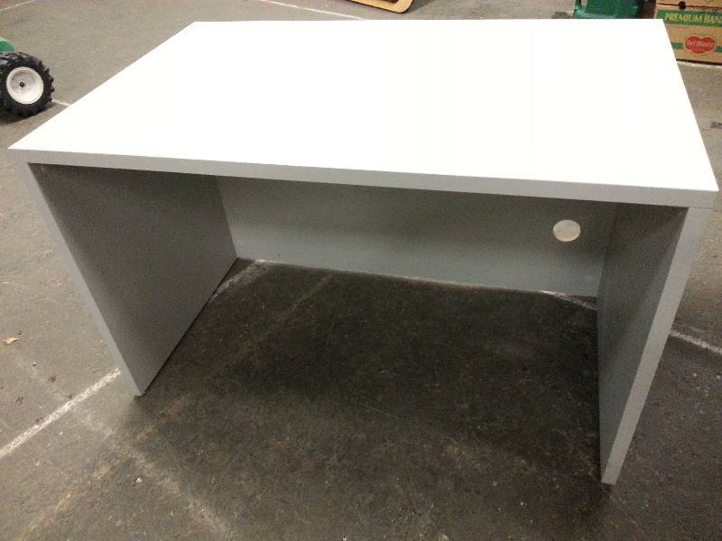 lot 1525 image: 48 wide X 30 deep and 29 tall serious heavy wood desk for computer or credenza