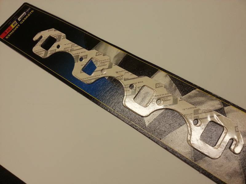 lot 9056 image: New set (pair) Mr Gasket # 6460 SB Ford 221 260 302 351 Windsor header gaskets