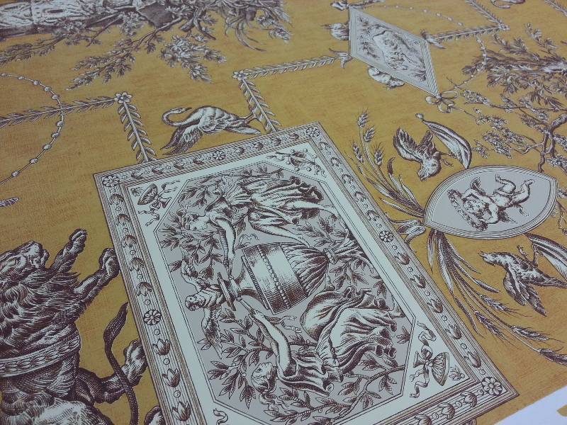 lot 9057 image: Full roll of beautiful Les Muses ET LE Lion wall paper if its your style it will be a deal